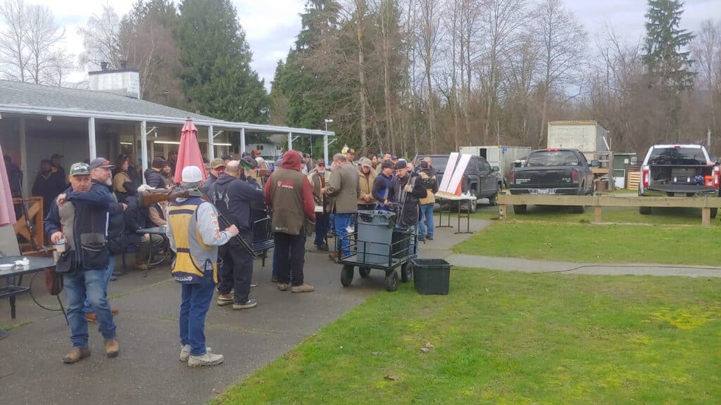 A full clubhouse at the PMGC New Year's Day Fun Shoot