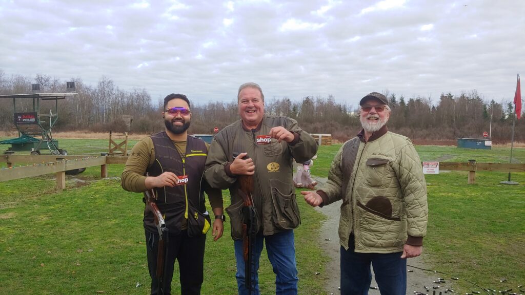 Pitt Meadows Gun Club Member Gary and Guest were winners of the New Year's Day Trap Shoot